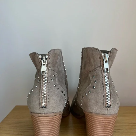 Torrid 8W Taupe Ankle Boots Stud Trim. - Picture 5 of 7